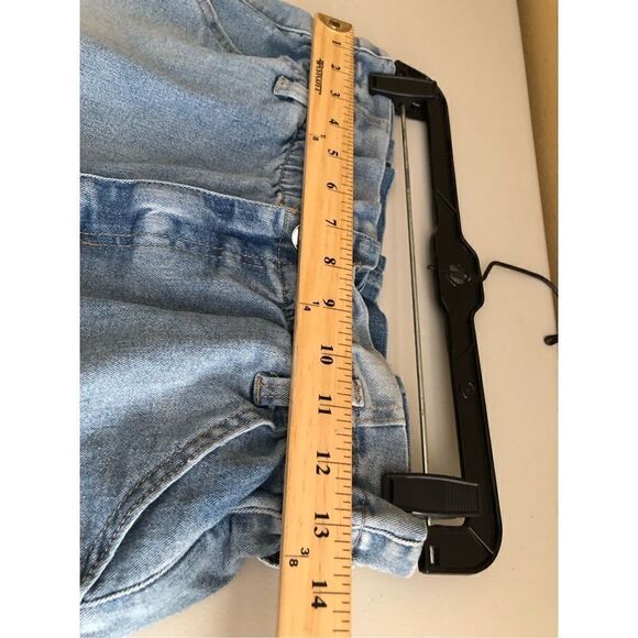 NO BOUNDARIES Paper Bag Waist Jean Shorts Size M (7-9) - Picture 6 of 9